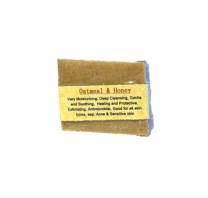 Handmade Oatmeal 'n Honey Natural Bar Soap (Soothing & Calming), Great Lather!