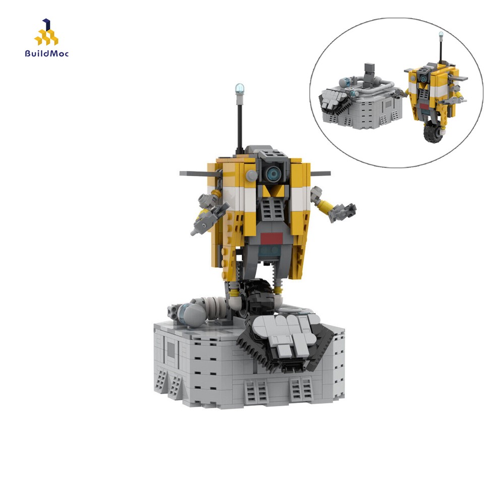 CL4P-TP Robot with Base 645 Pieces from First Person Shooter Game MOC Build Gift