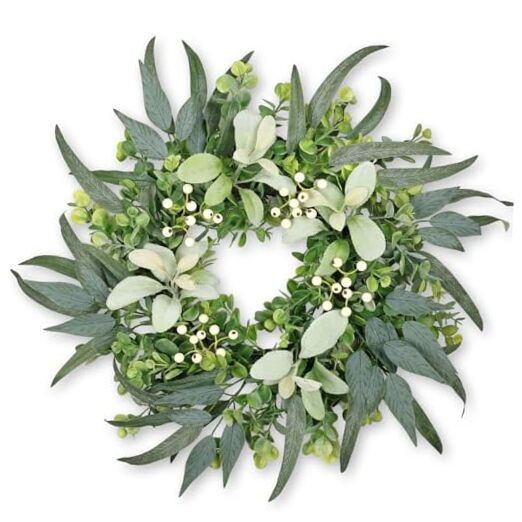 22 Inch Large Eucalyptus Welcome Sign for Front Door Wreath Outdoor Greenery Decor