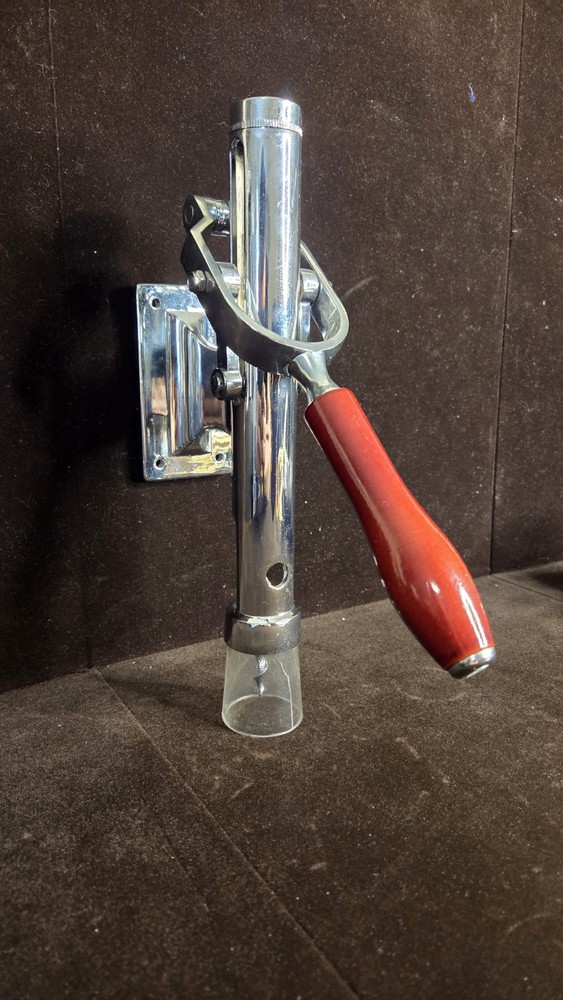 Corkscrew Wall Mount Professional Wine Bottle Opener Chrome Plate/Wood Handle