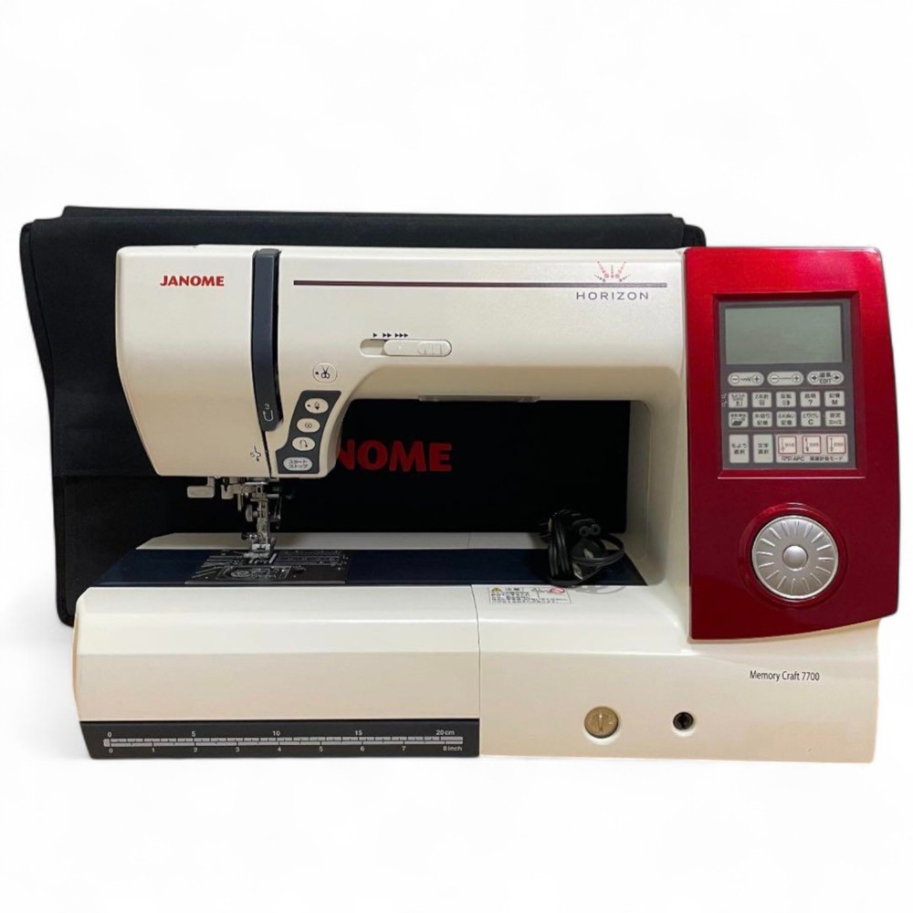 Janome Memory Craft 7700 Horizon Sewing Machine Used Mint Condition from Japan