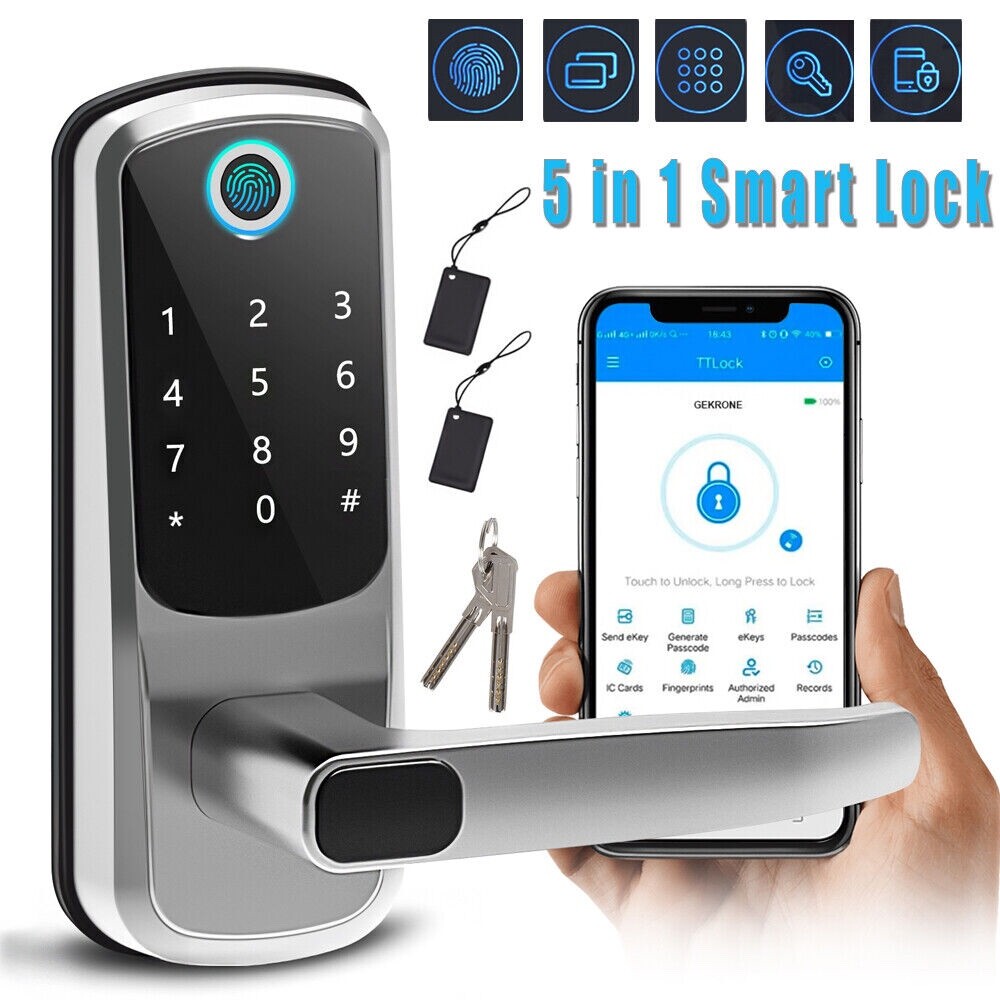 Biometric Fingerprint Keypad Code Smart Keyless Entry Door Lock with APP Control  -image