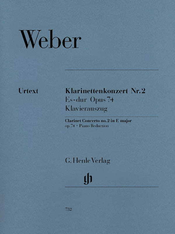 Weber Clarinet Concerto No 2 in E-flat Major Op 74 Piano Henle Urtext Book
