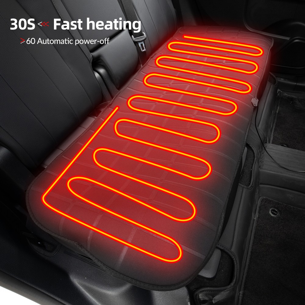 Car Rear Heated Seat Cover Cushion US Universal Warmer Heating Warming Pad Cover