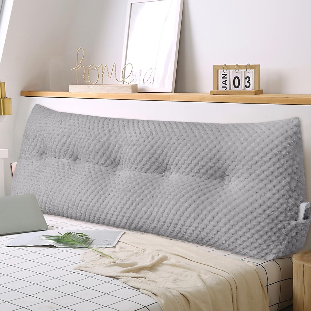 Soft Supportive Large Wedge Pillow for Headboard Comfort