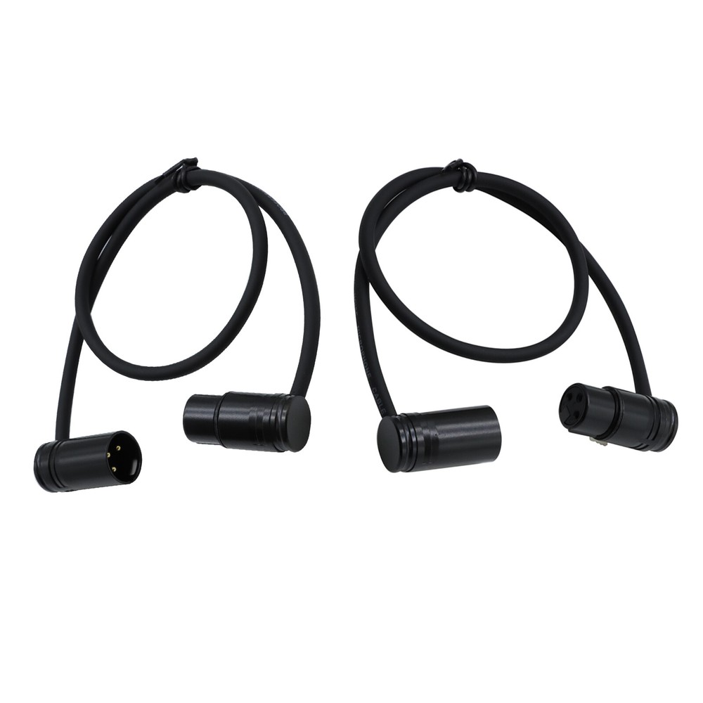2Pack 3-Pin XLR Female to 3-Pin XLR Male Adjustable-Angle Cable for Recorder