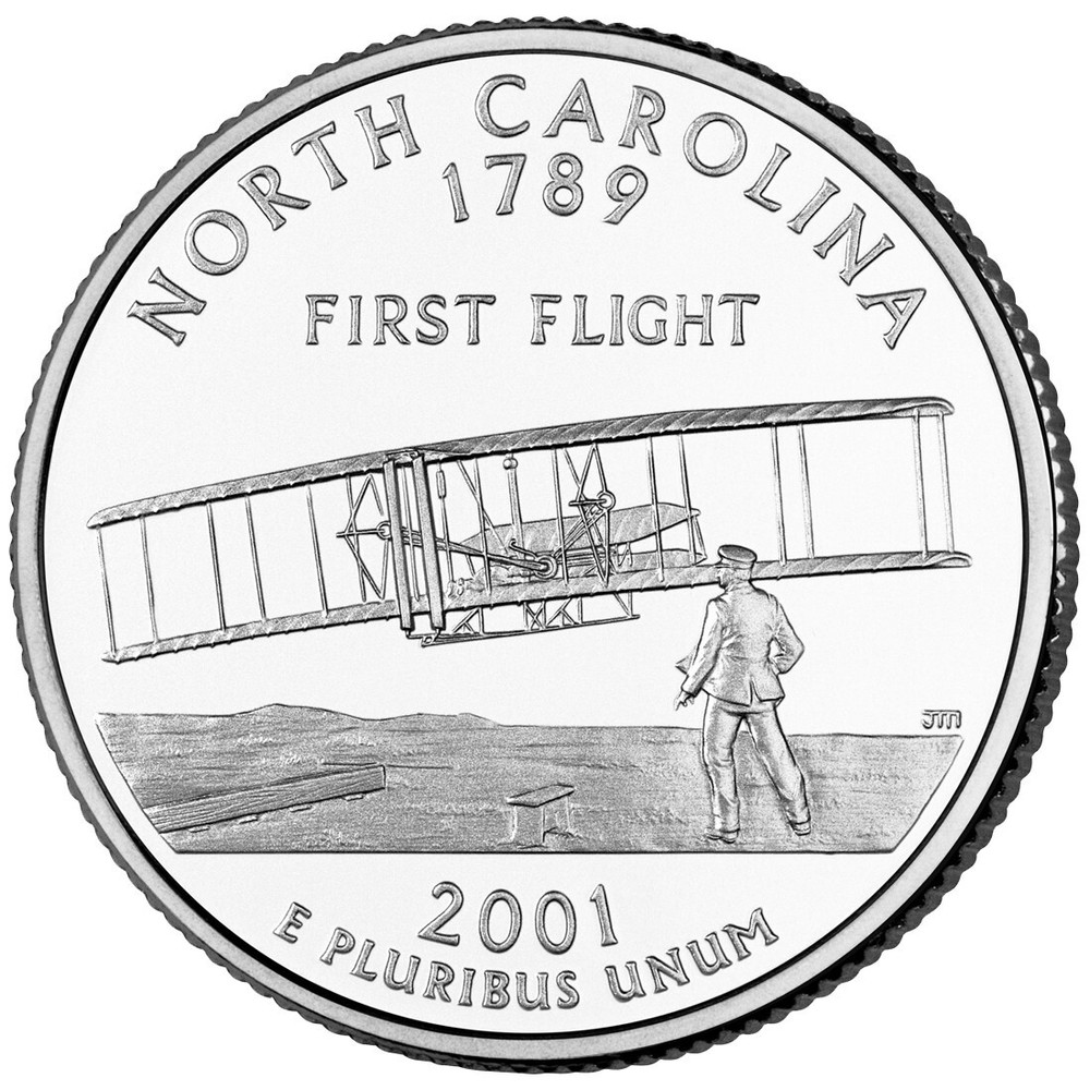 2001-D North Carolina State Quarter UNC from US Mint | Uncirculated Condition