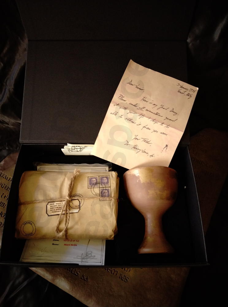 Indiana Jones Grail Diary AND Holy Grail - Realistic Artist Made Replica w COA