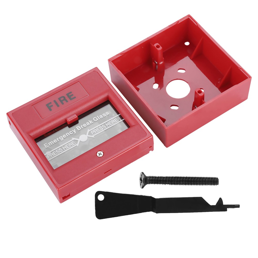24-220VDC Emergency Button Fire Alarm Door Break Release Glass Exit Switch Kit e