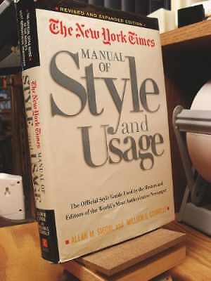 New York Times Style Manual Hardcover by Allan M. Siegal - Excellent Guide