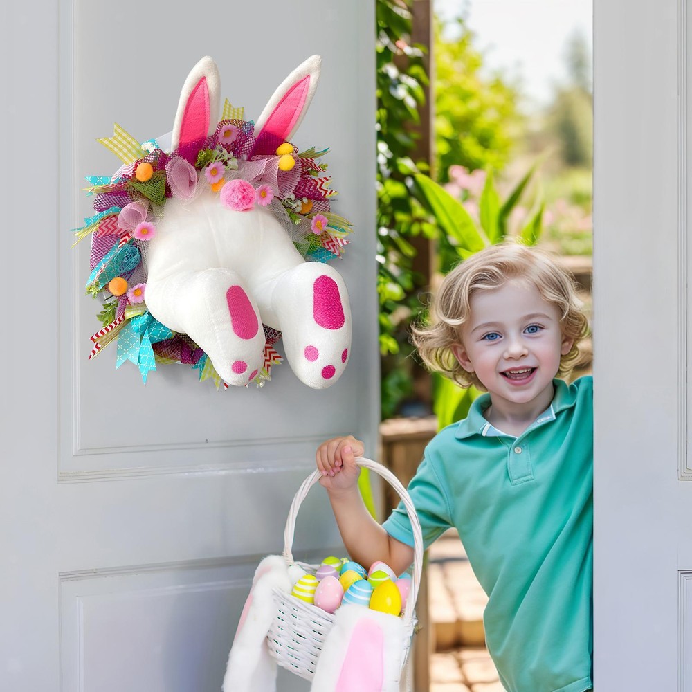 Easter and Ears Wreath Garland Attachment Decor pink