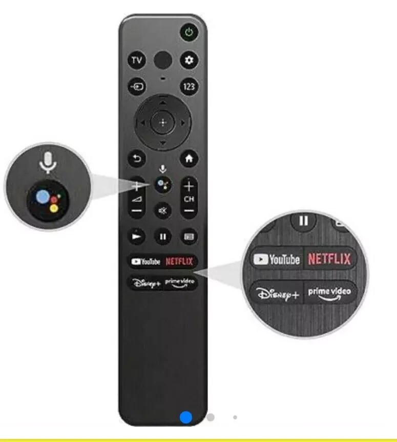 Sony Bravia Universal Voice Replacement Remote for 4K UHD LED LCD TVs-image