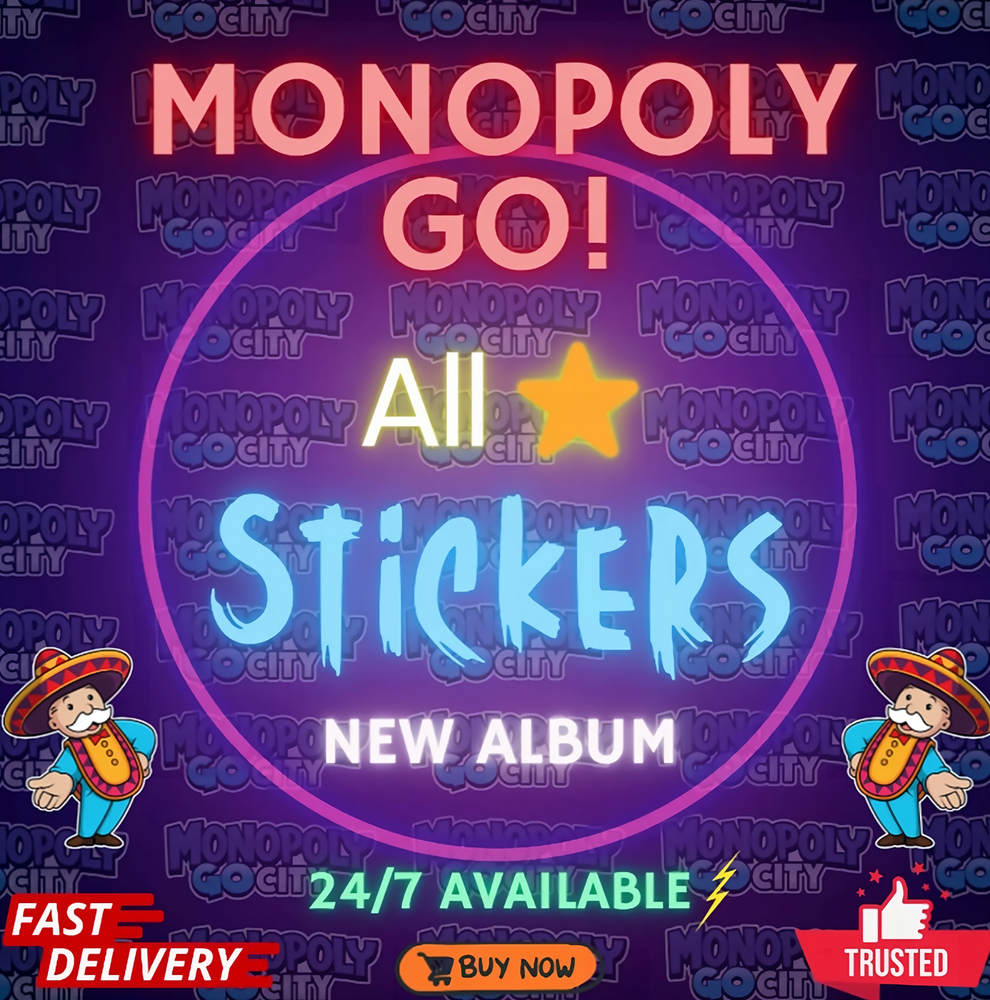 Monopoly Stickers Go 1⭐- 5⭐ (GOLD Stickers Available) CHEAPEST🔥SUPER FAST⚡24/7