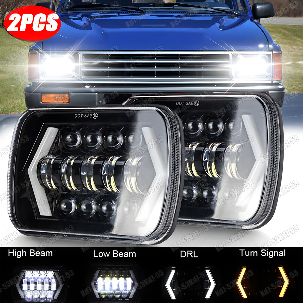 5x7 7x6 LED Headlight Hi-Lo Beam DRL for 1982-1995 Toyota Pickup 4Runner Truck