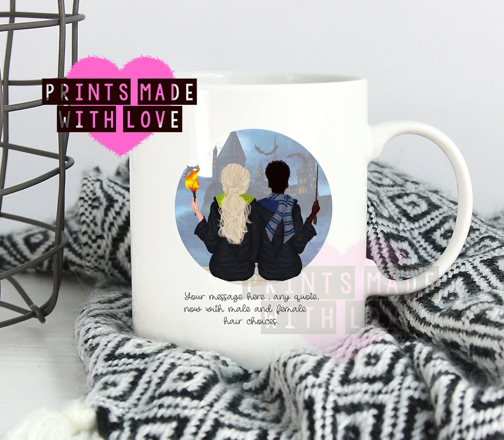 Personalised Wizard Mug Friend Gift Witch Your Message Choose Your People