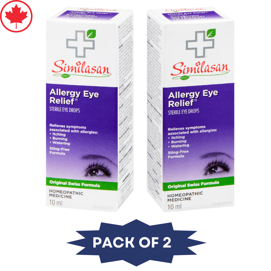 2x Similasan Allergy Eye Relief Drops 10ml - Fresh Stock - Natural Relief