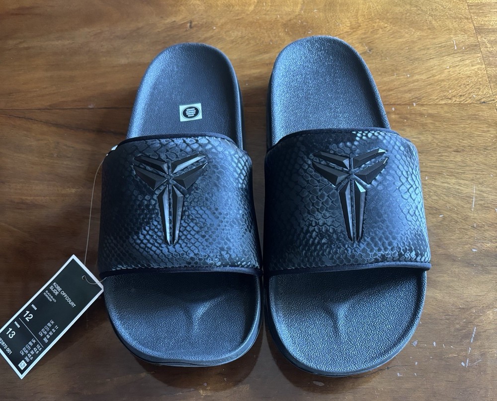 Nike Kobe Offcourt Slide Size 12 Black Brand New Ready to Ship
