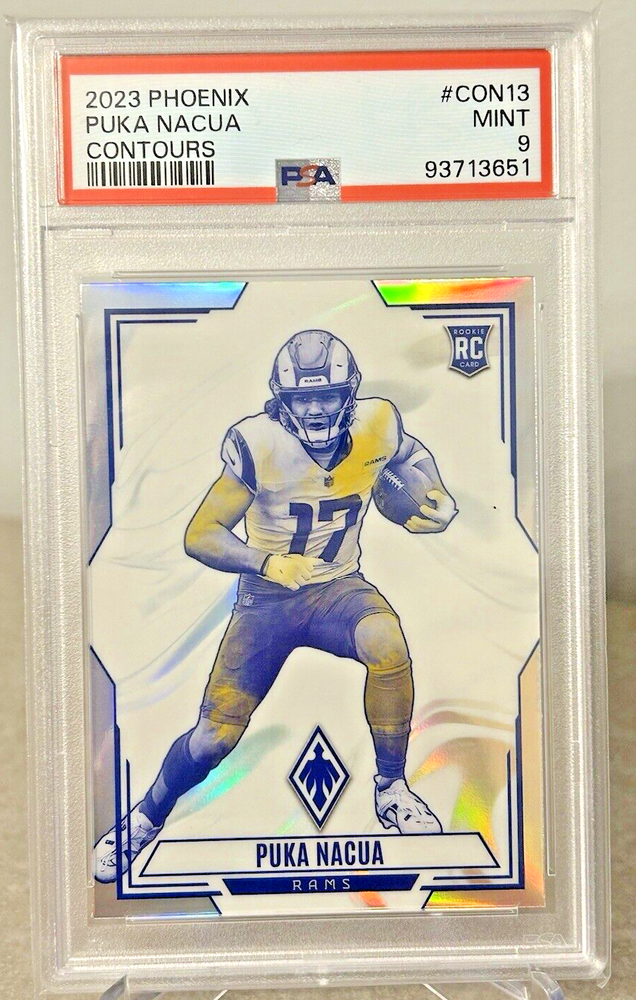 Puka Nacua RC 2023 Panini Phoenix Contours #CON13 PSA MINT 9 Los Angeles Rams