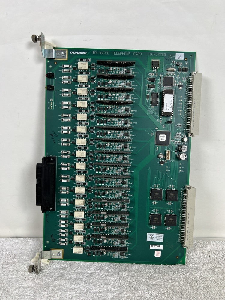 Dukane Balanced Telephone Card 110-3775B Rev 4 Intercom System  