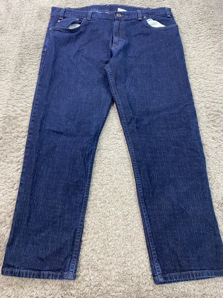 Rogue State Jeans Mens 40x30 Relaxed Straight Leg Dark Wash Indigo Denim Vtg Y2K