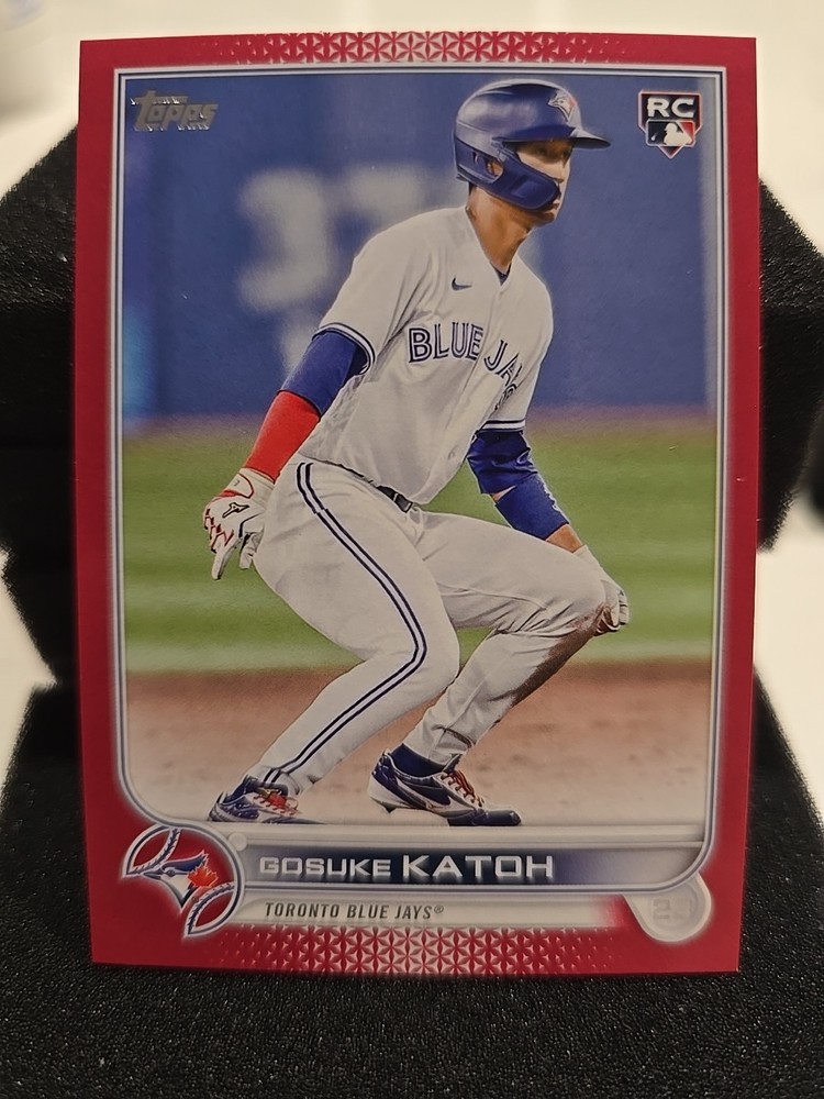 2022 Topps Update US41 Gosuke Katoh Toronto Blue Jays RC Mother's Day Pink 07/50