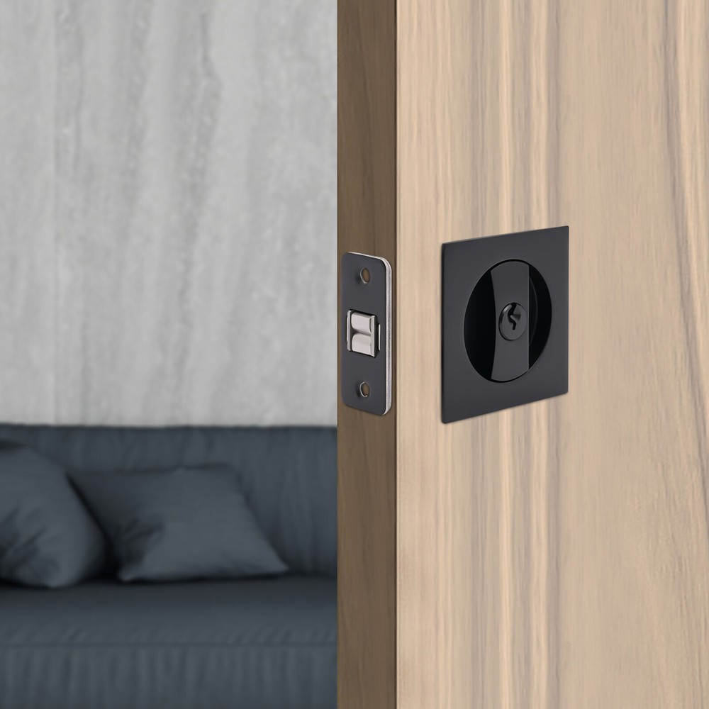 Square Sliding door Lock Privacy Barn Pocket door Entry lock Zinc Alloy Latch
