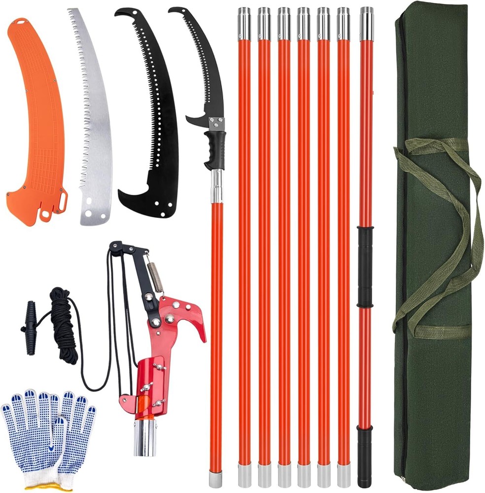 Extendable 7.3-27 ft Manual Pole Saw for Tree Trimming