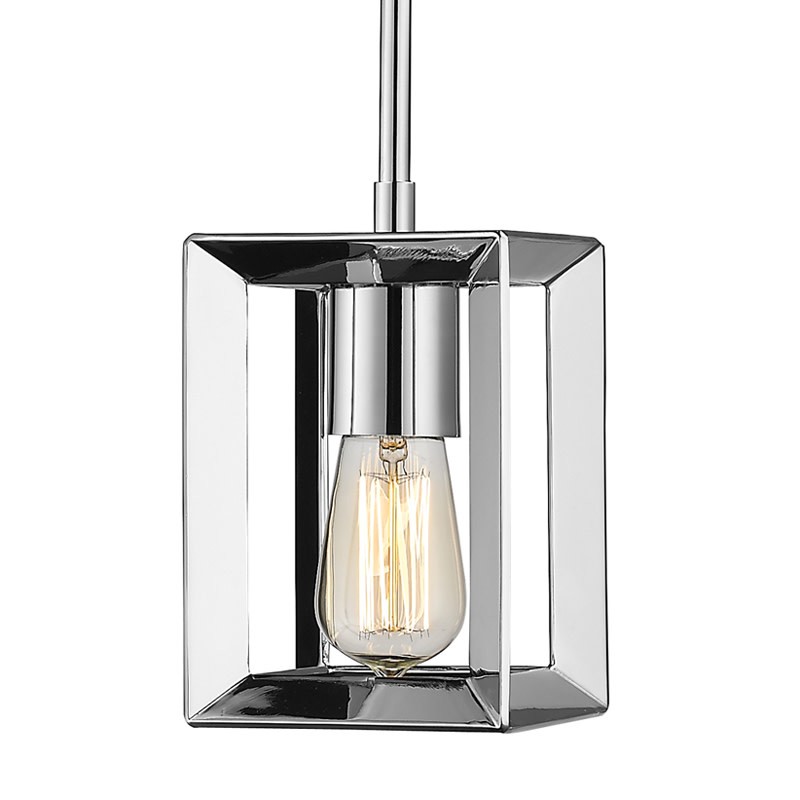 Golden Lighting 2074-m1l CH Smyth Mini Pendant Light in Chrome Finish