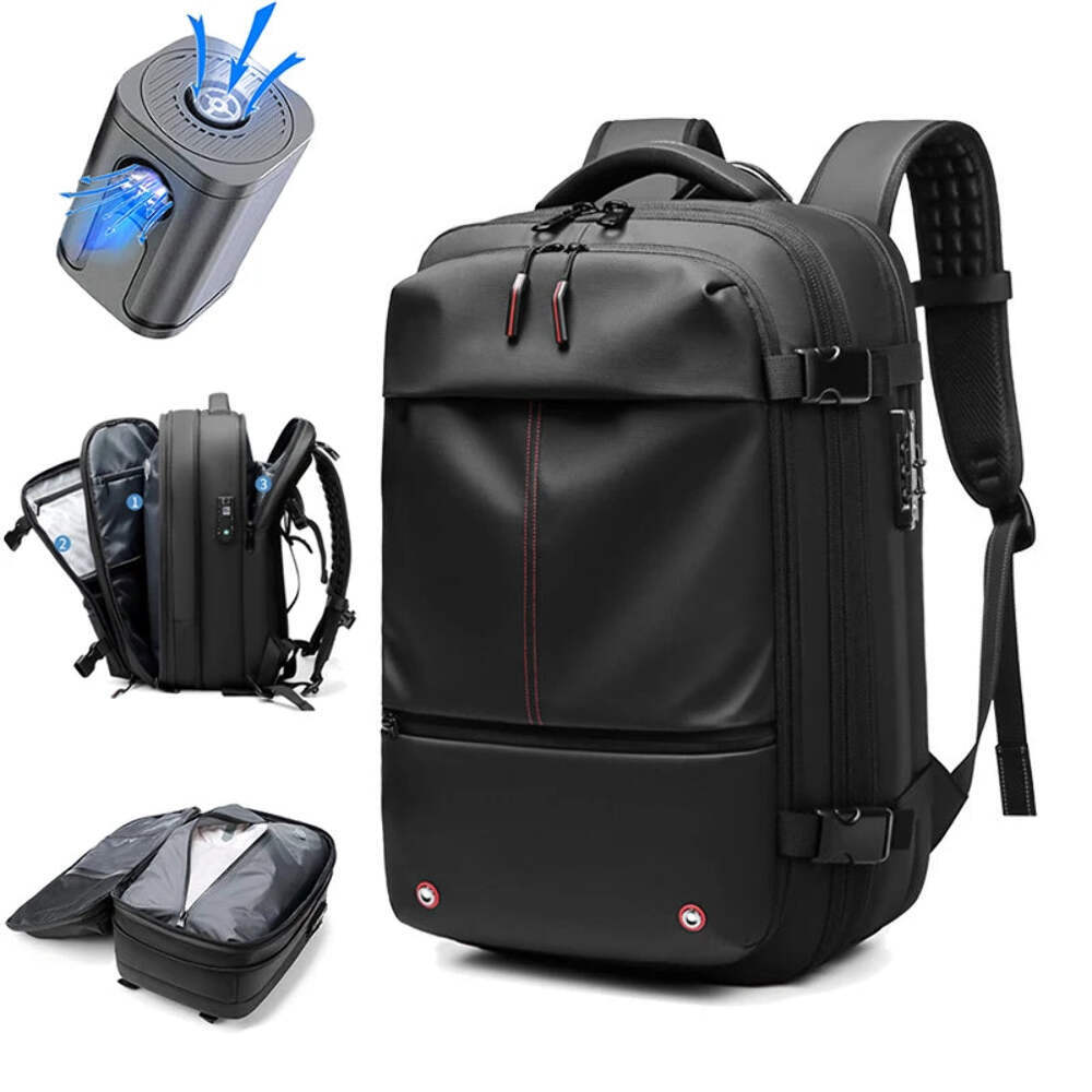 Travel Men 17 inch Laptop Backpack vacuum compression Backpack Business Large Ca