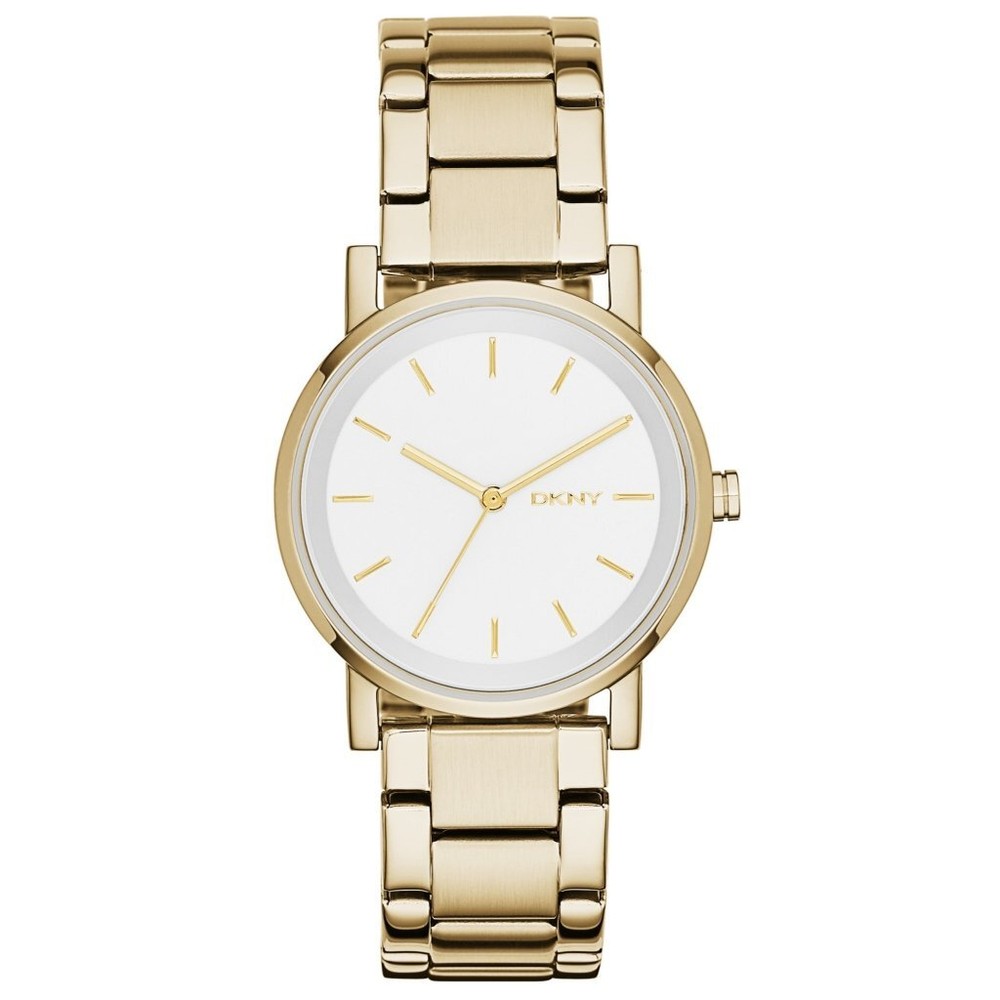 DKNY Women's Soho Quartz Stainless Steel Dress Watch, Color: Gold (Model: NY2343