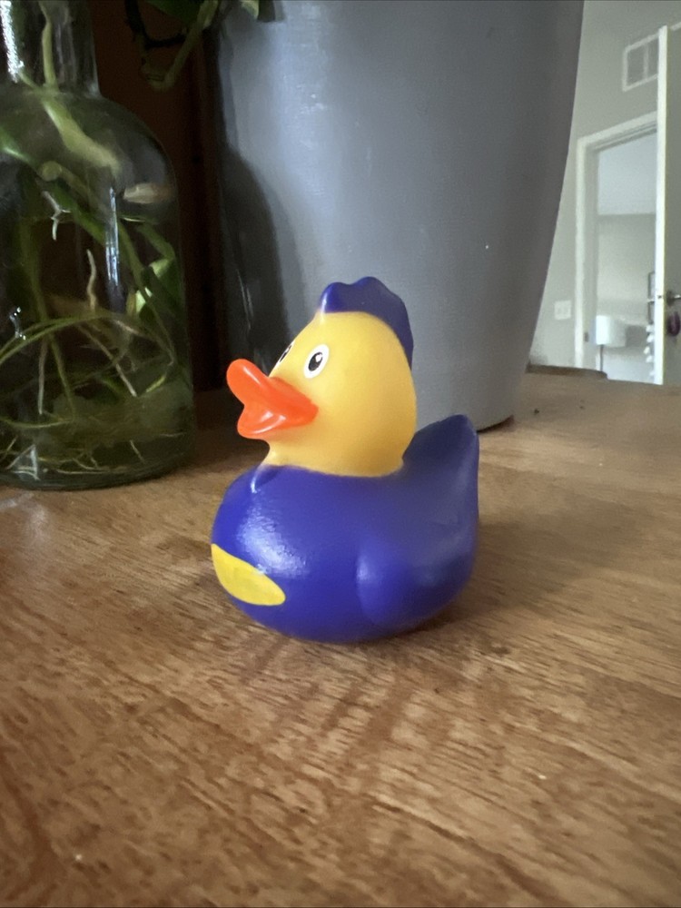 Purple Mohawk Rock and Roll Rubber Duck Collectible