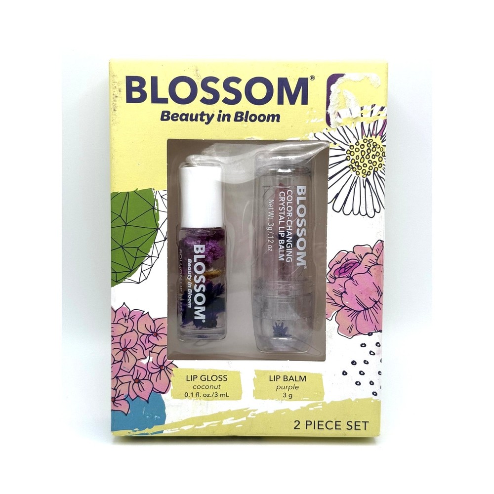 Blossom Beauty Hydrating Lip Gloss and Balm 2-Piece Set
