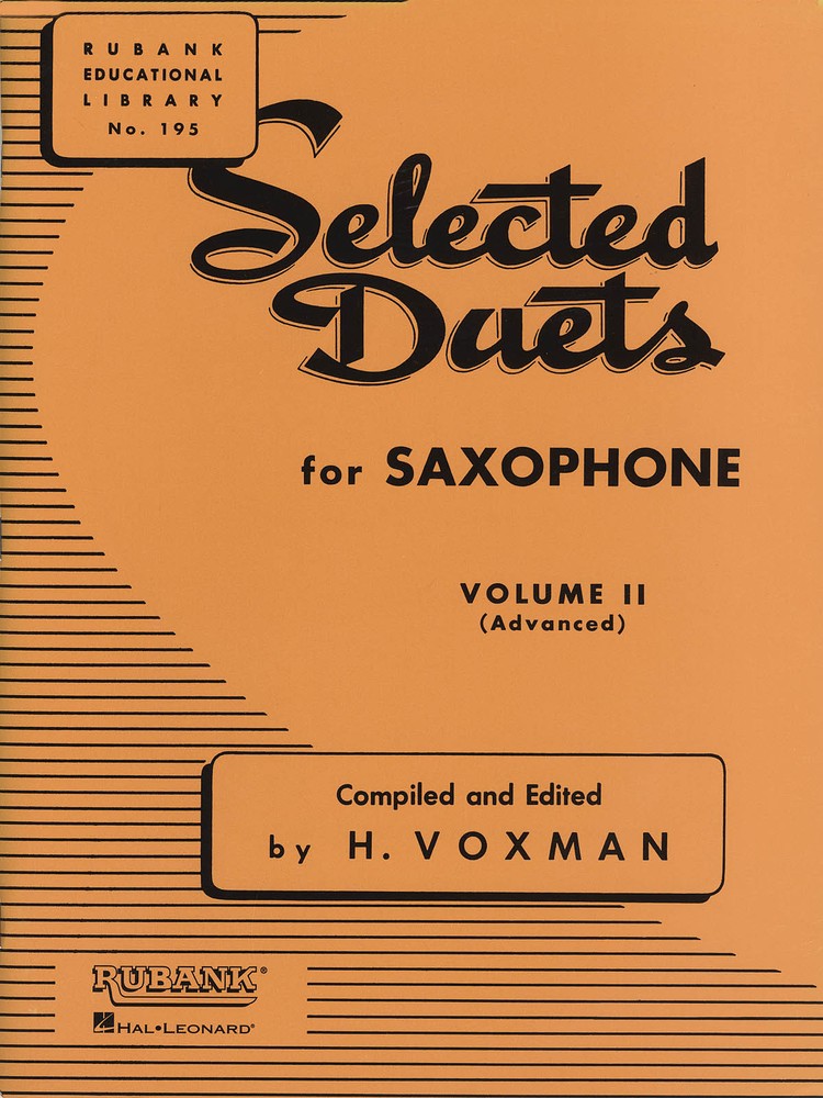 Rubank Selected Duets for Saxophone Vol 2 Advanced Classical Sheet Music Book