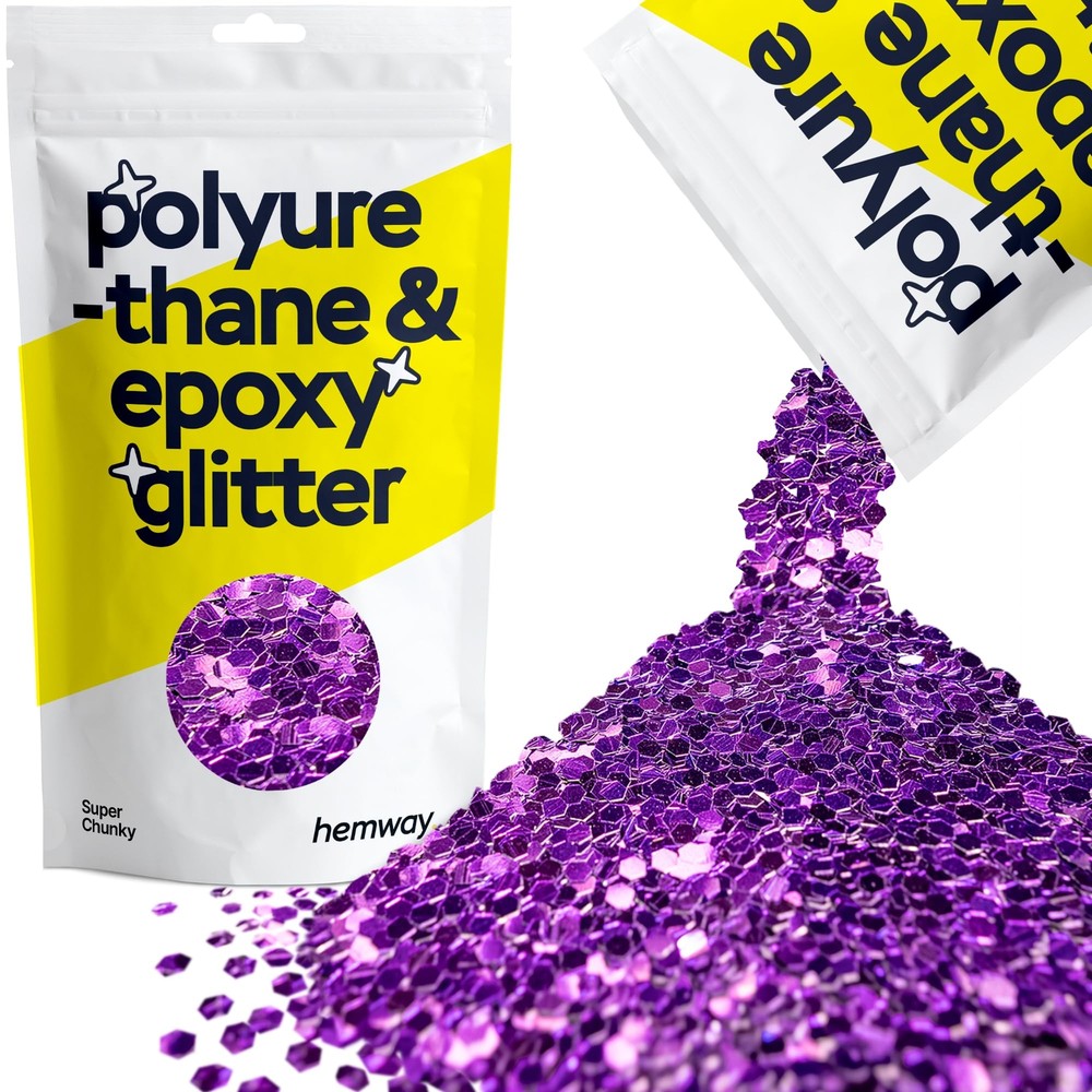 Hemway Polyurethane & Epoxy Resin Glitter 100g / 3.5oz Metallic Crystal Flake...