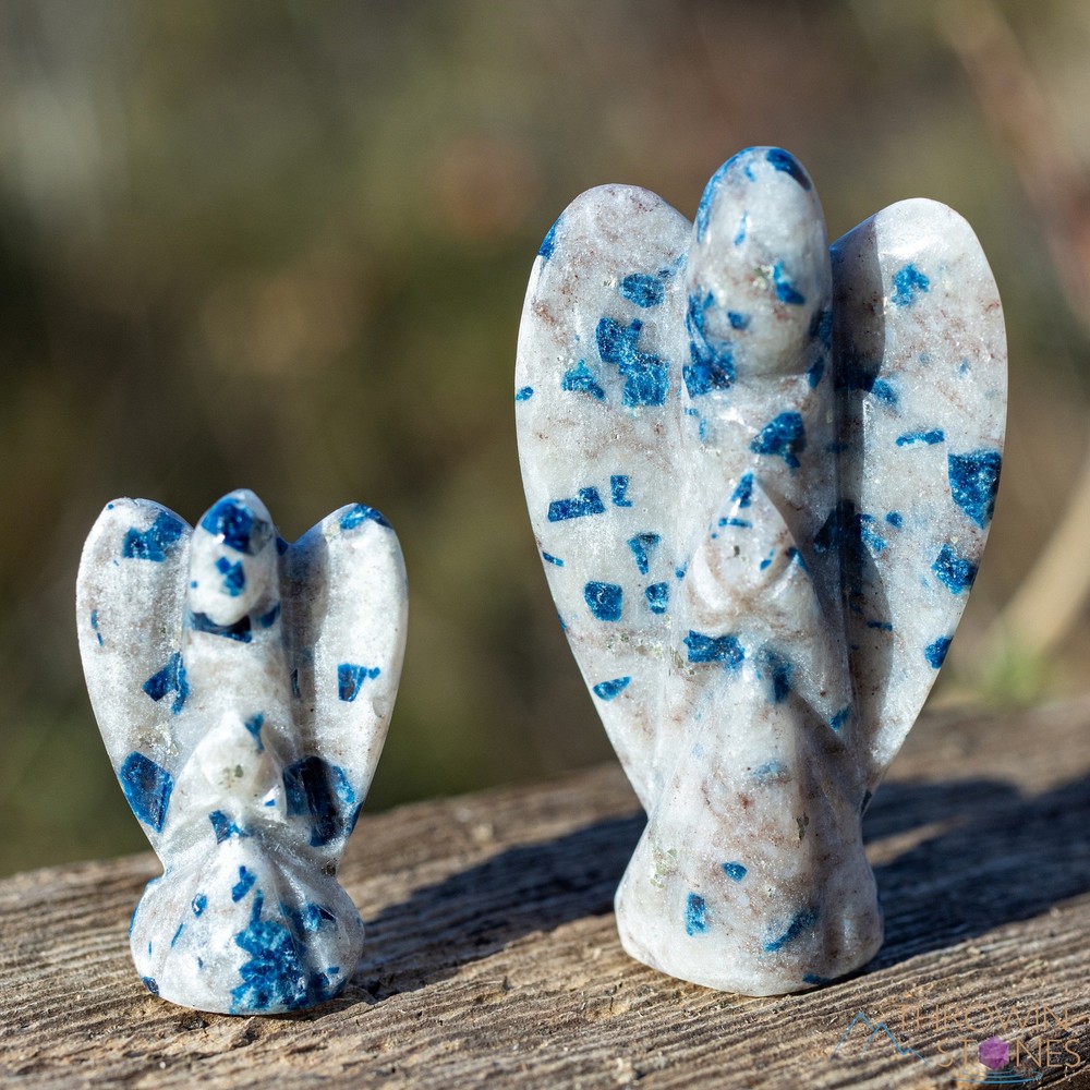 LAZULITE Crystal Angel - Healing Guardian Angel Figurines, Home Decor, E1761