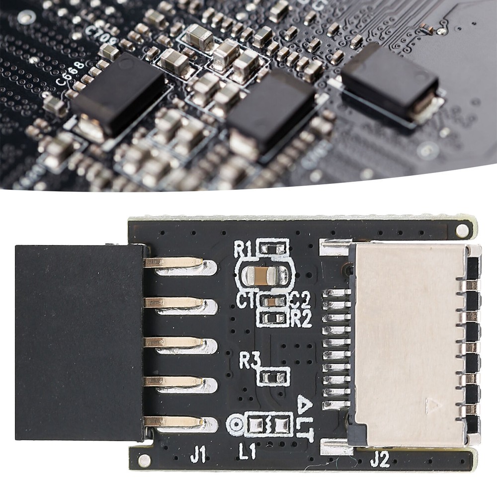 USB 2.0 to Type C Front Panel Adapter 9-Pin to 20-Pin Metal Plastic