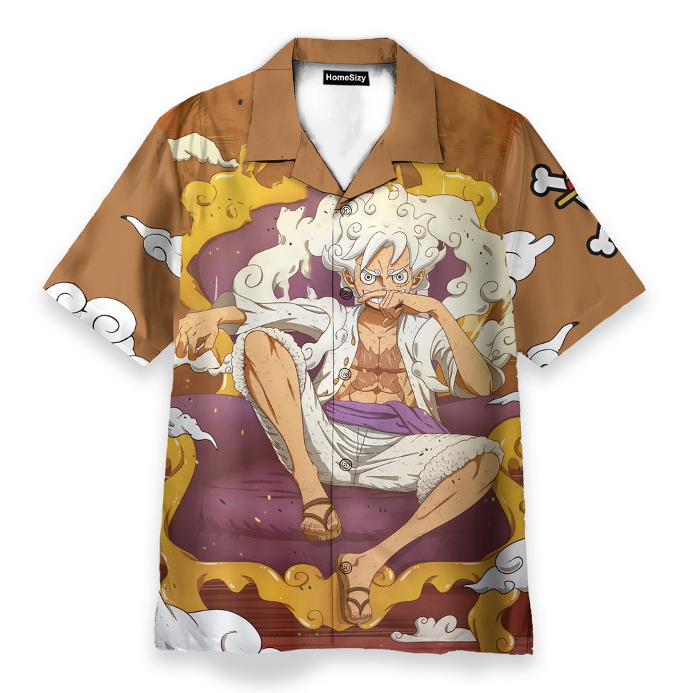 Luffy Gear 5 Mens Buttons Up Shirts   Hawaiian Shirt