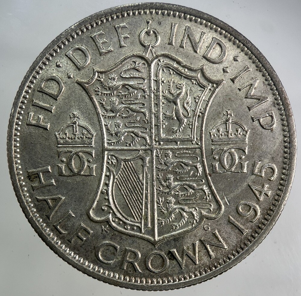 1945 George VI Silver Half-Crown Fine Collectable Grade Coin