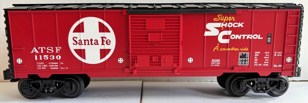 LIONEL 6-29213 ATSF 11530 Santa Fe Grand Canyon Route Red Boxcar New RT