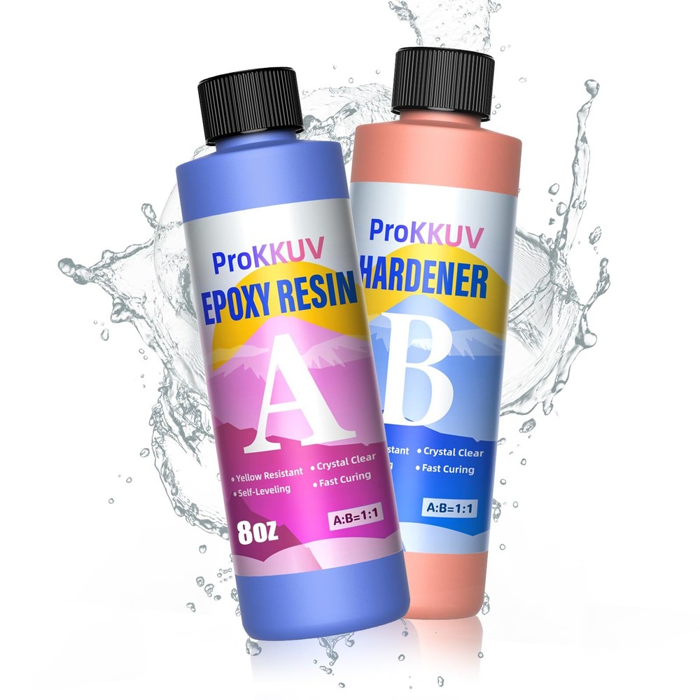 Crystal Clear 16oz Food Safe UV Resistant Epoxy Resin Kit for DIY Crafts Jewelry Making