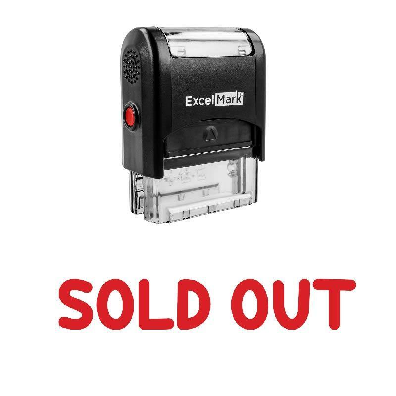 Rounded SOLD OUT Stamp - Self-Inking / Red