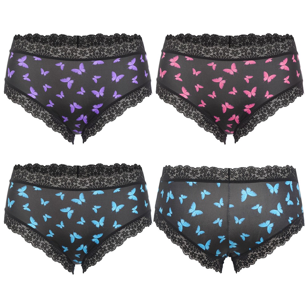 Women's Panties Hip Briefs Sexy Lace Underwear Low Waist Knickers Sweet Thong