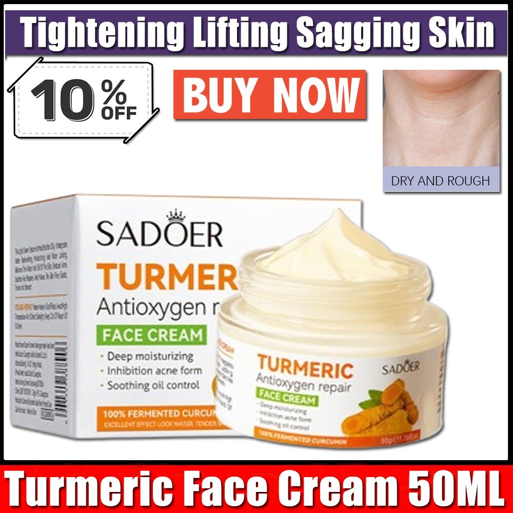 Turmeric Face & Body Cream Exfoliate Glowing Skin - 50ml