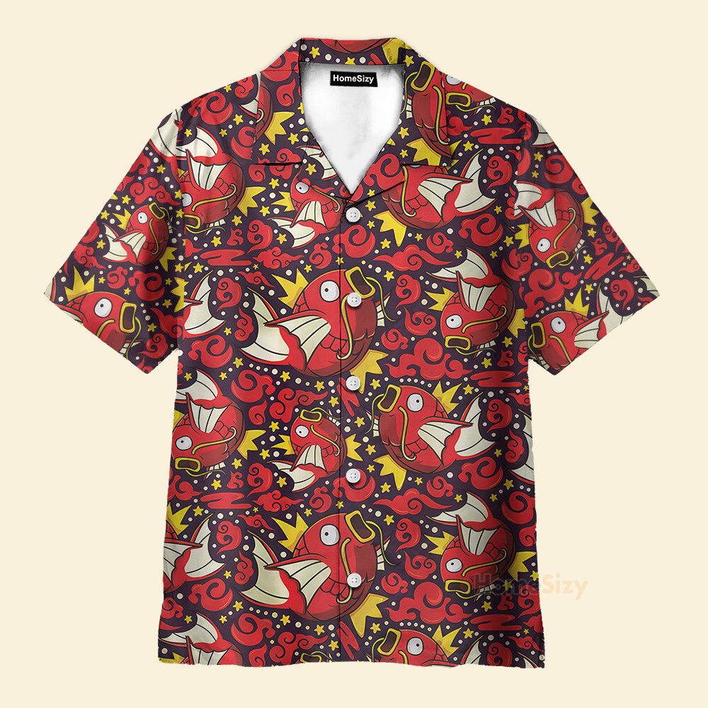 Magikarp Pokemon Seamless Pattern   Hawaiian Shirt