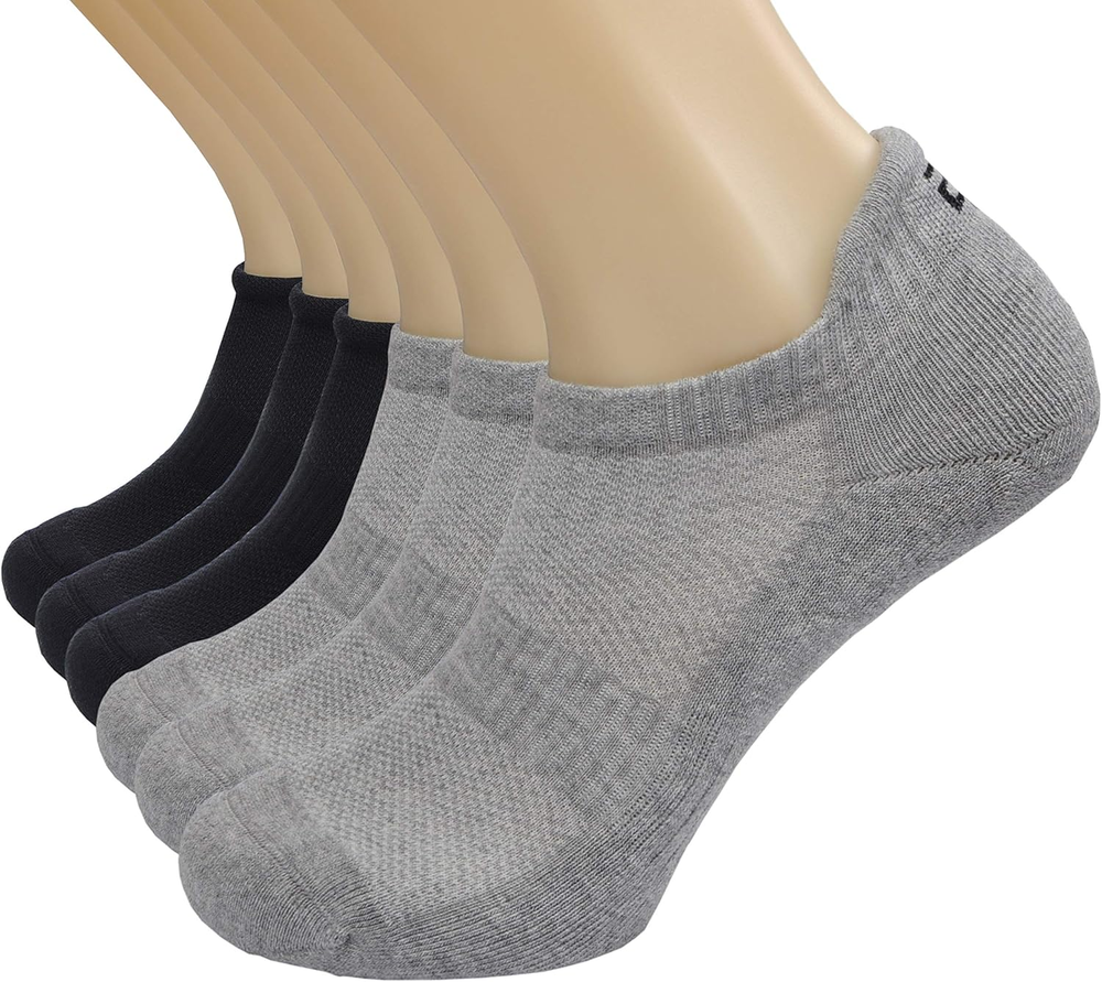 1/2/6 Pairs Ankle Athletic Socks Low Cut Sports Running Tab Socks for Men and Wo