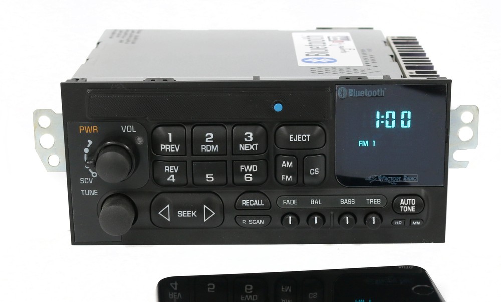 1995-02 Chevrolet GMC Car S10 AM FM Cassette Controls Radio w Bluetooth Upgrade