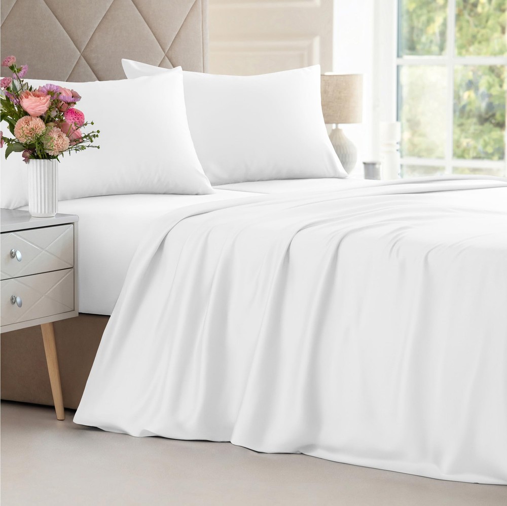 Bamboo Sheets Split King Size - Cooling 100% Bamboo Derived Bedding for Enhanced Comfort and Breathability in Split King Mattresses