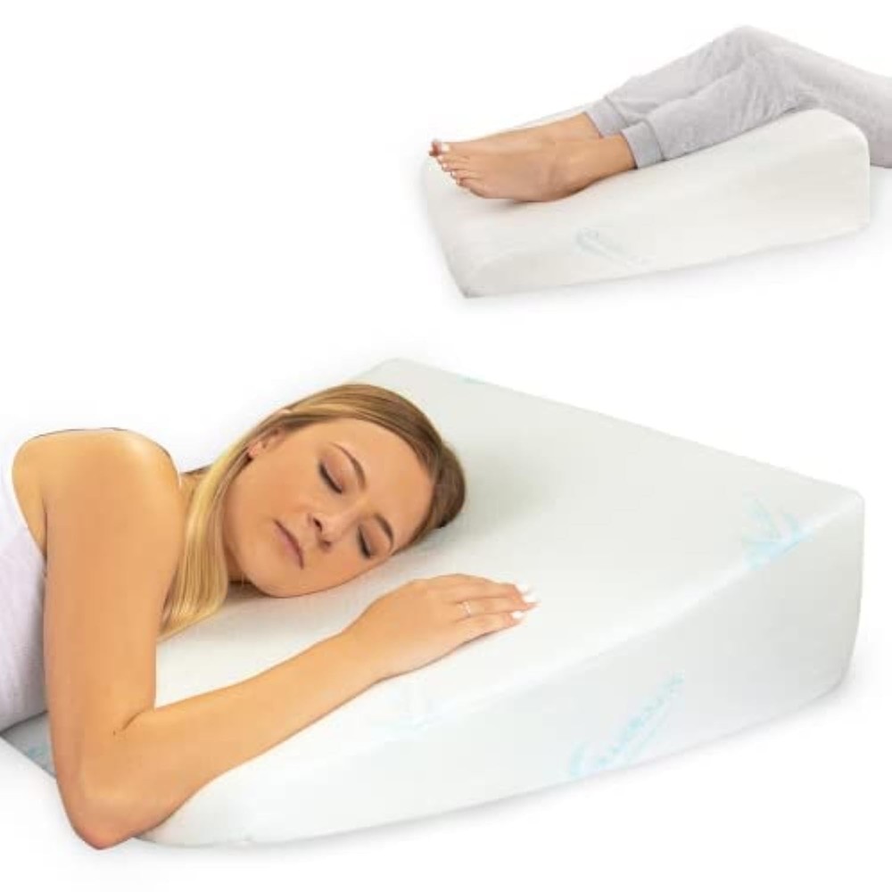 7-Inch Memory Foam Wedge Pillow for Better Sleep - Buy Now-image