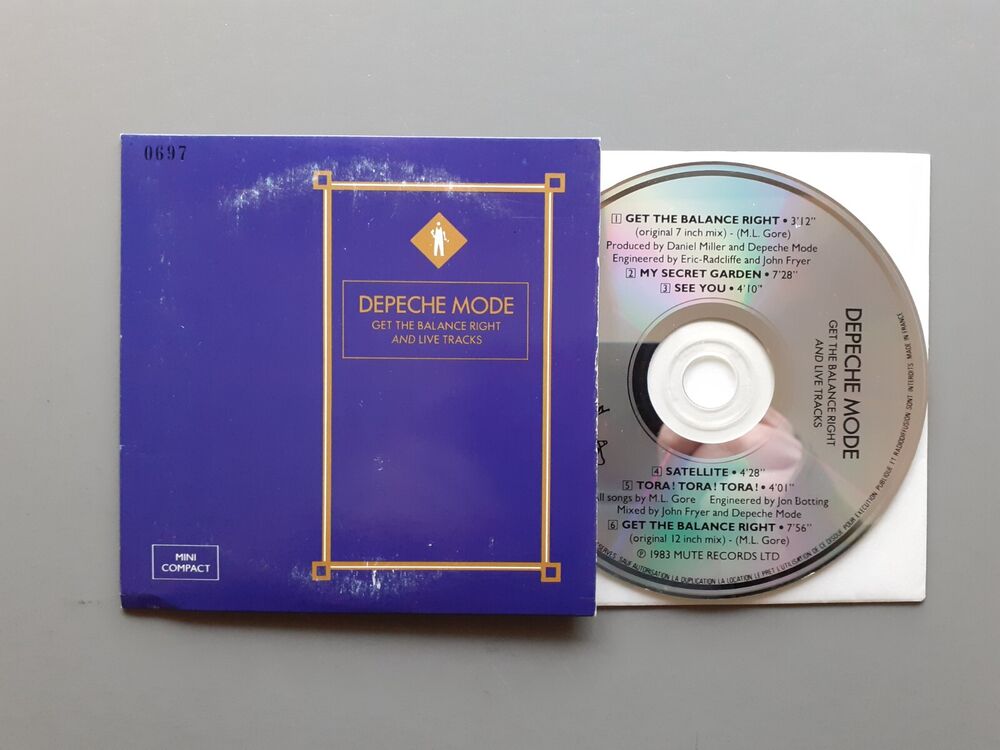 DEPECHE MODE Get The Balance Right & Live Tracks French 1987 Virgin/Mute CD