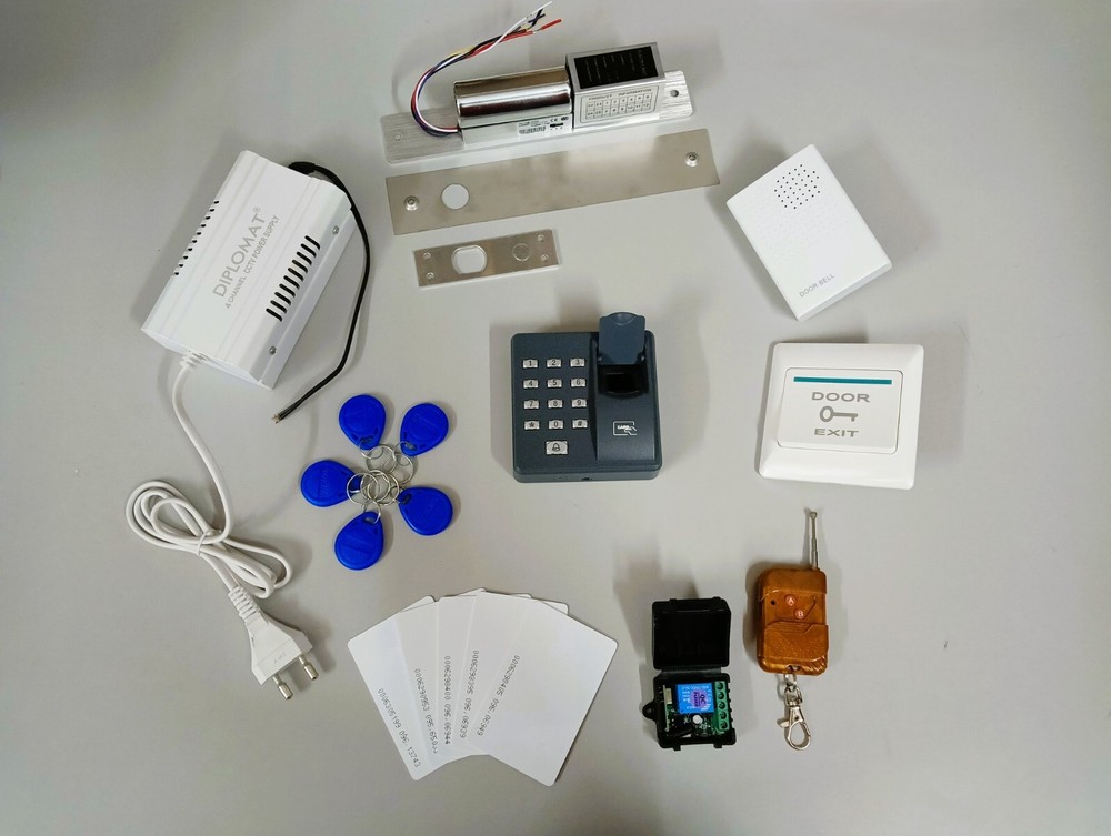 Biometric Access Control Drop Bolt Lock with Remote Receiver-image